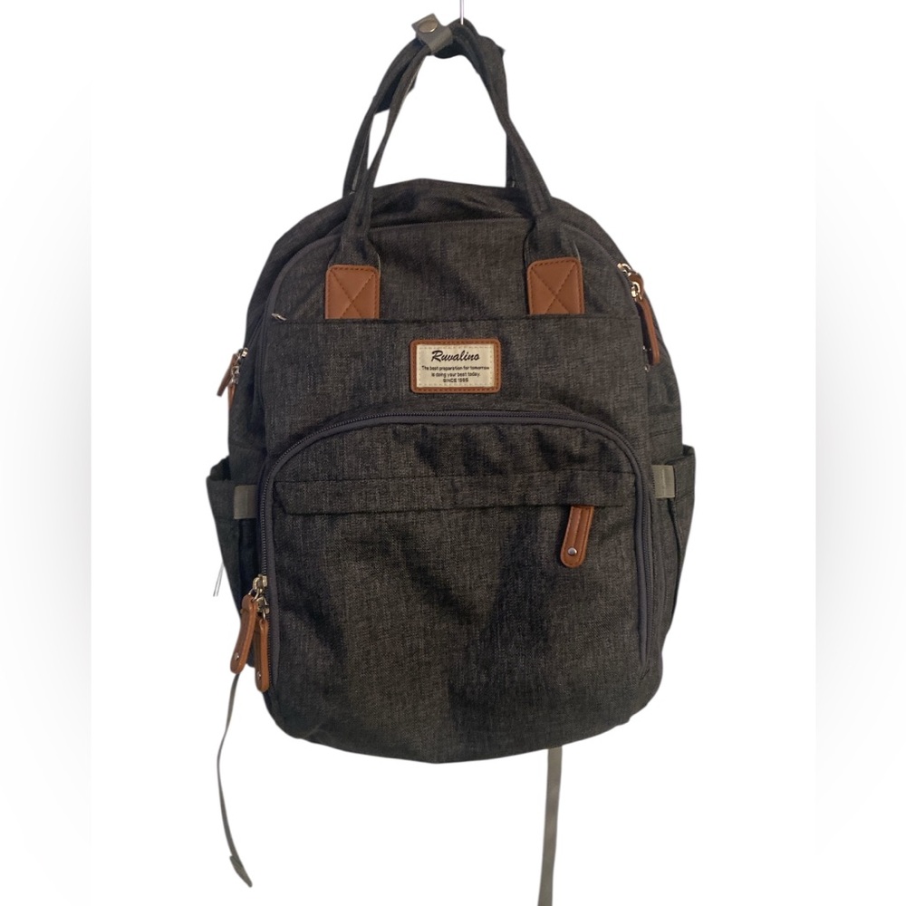 Ruvalino Dark Gray Diaper Backpack GUC